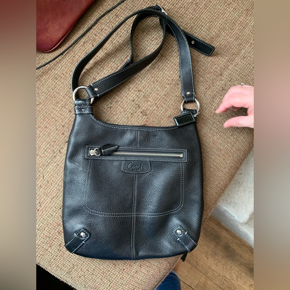 Black coach cross body bag
